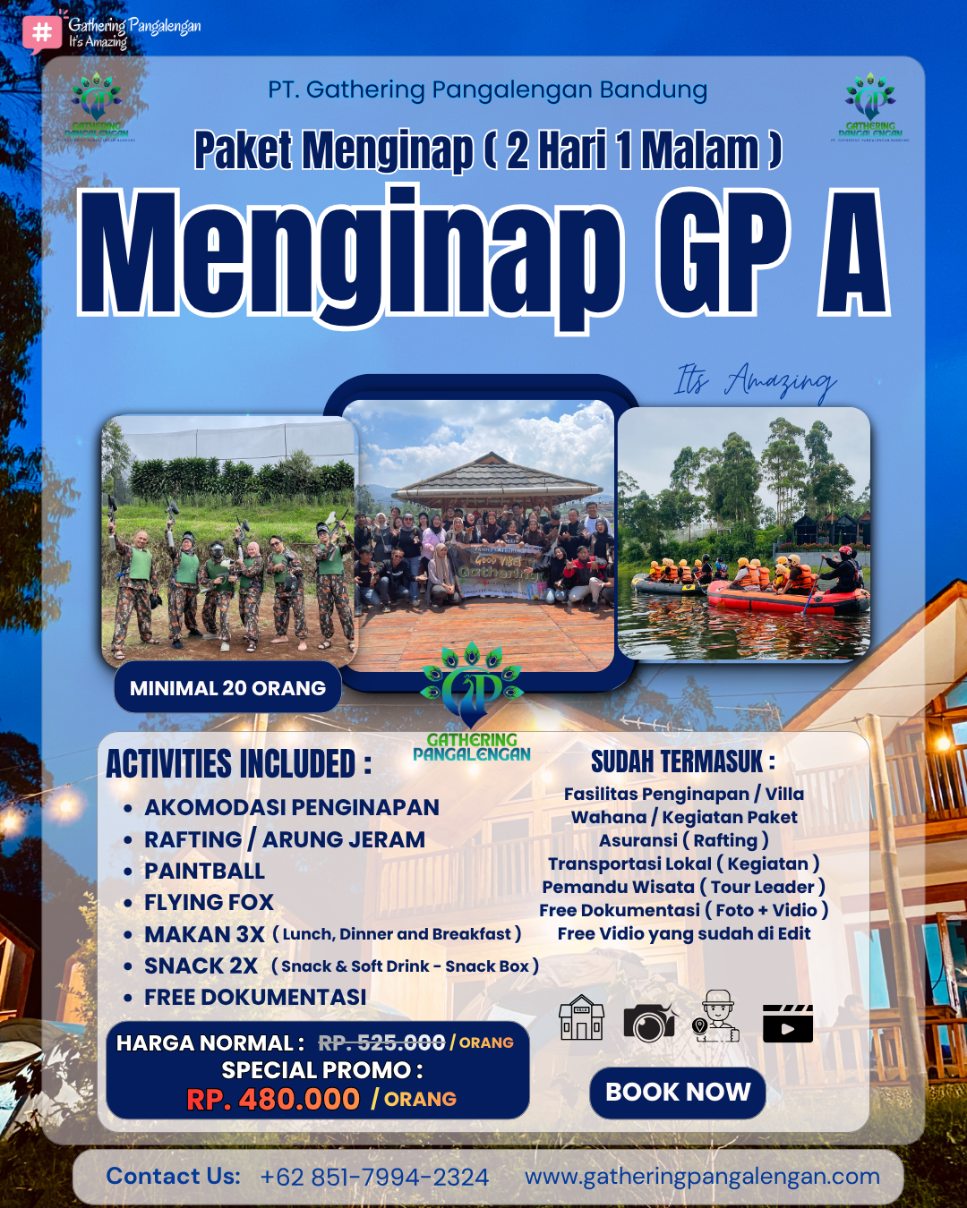 Paket Menginap Gathering Pangalengan Bandung