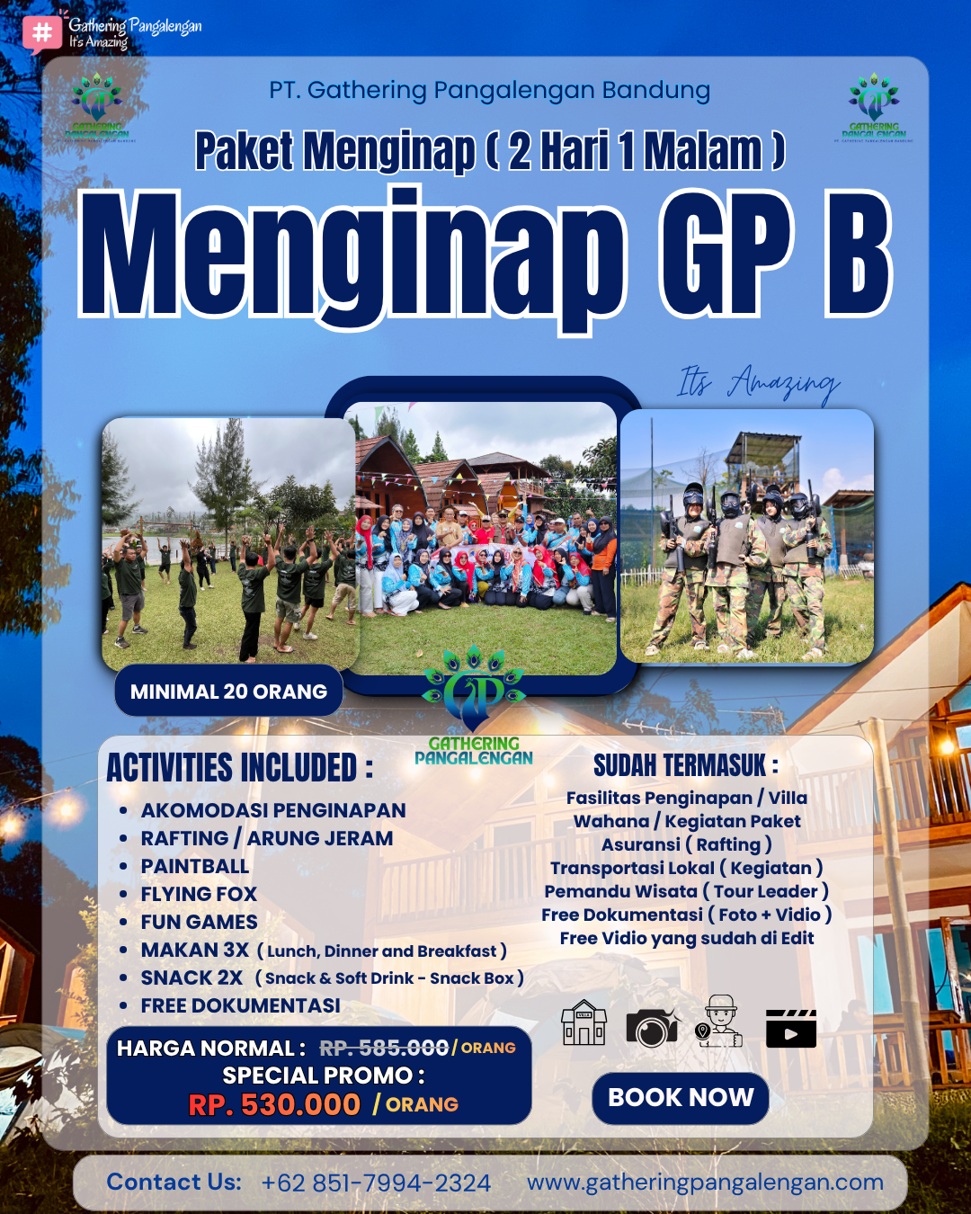 Paket Menginap Gathering Pangalengan Bandung